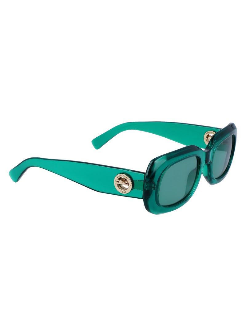Longchamp Women's UV Protection Rectangular Shape  Sunglasses LO716S-303-5221 - Lens Size: 52 - Green - Image 3