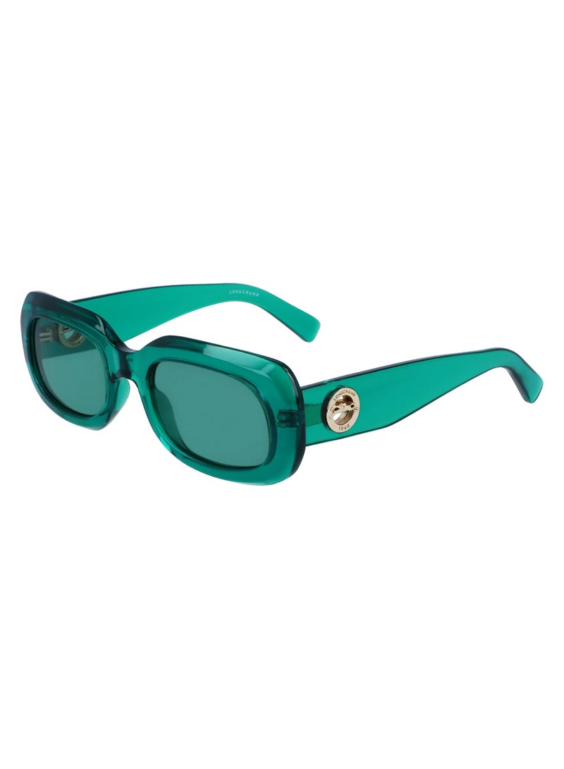 Longchamp Women's UV Protection Rectangular Shape  Sunglasses LO716S-303-5221 - Lens Size: 52 - Green - Image 2