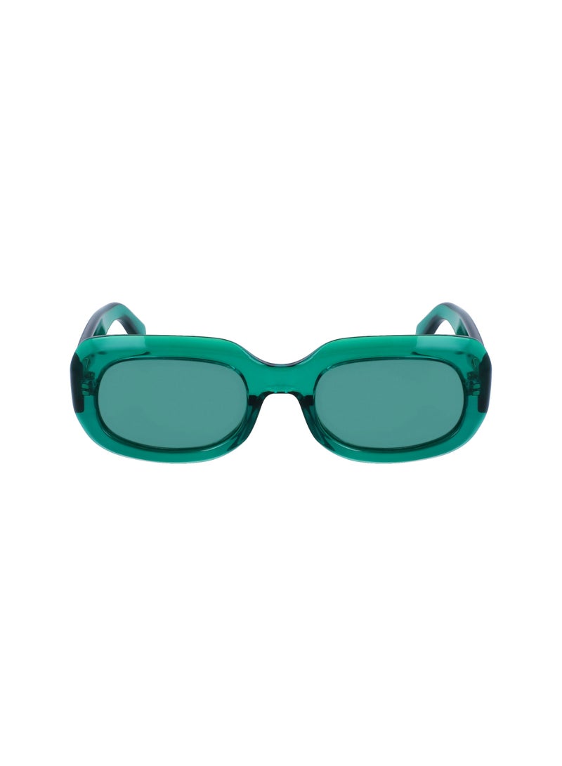 Longchamp Women's UV Protection Rectangular Shape  Sunglasses LO716S-303-5221 - Lens Size: 52 - Green - Image 1