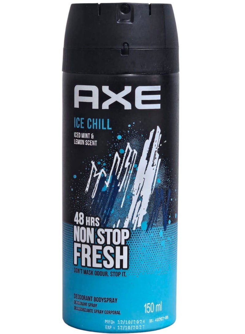 Ice Chill Fresh Deodorant Spray 150 ml with a scent of frozen mint and lemon