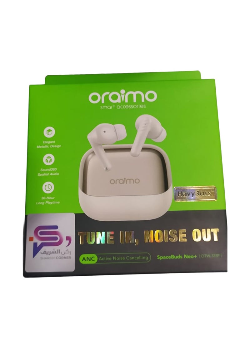 Oraimo OTW-323P Bluetooth Earphones, 10mm Drivers with True Wireless Earbuds, 5.4 Bluetooth Headphones, Sound360, 30H Playtime, IPX5, 2-mic Noise Cancellation for Calls, Quick Charge - Light Gold - Image 1