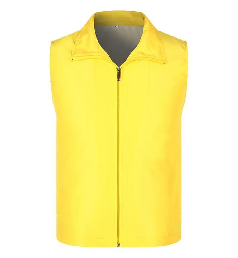 Volunteer Red Vest Custom Print logo Volunteer Work Clothes Party Member Vest Fishing Net Vest Advertising Wholesale Yellow 
