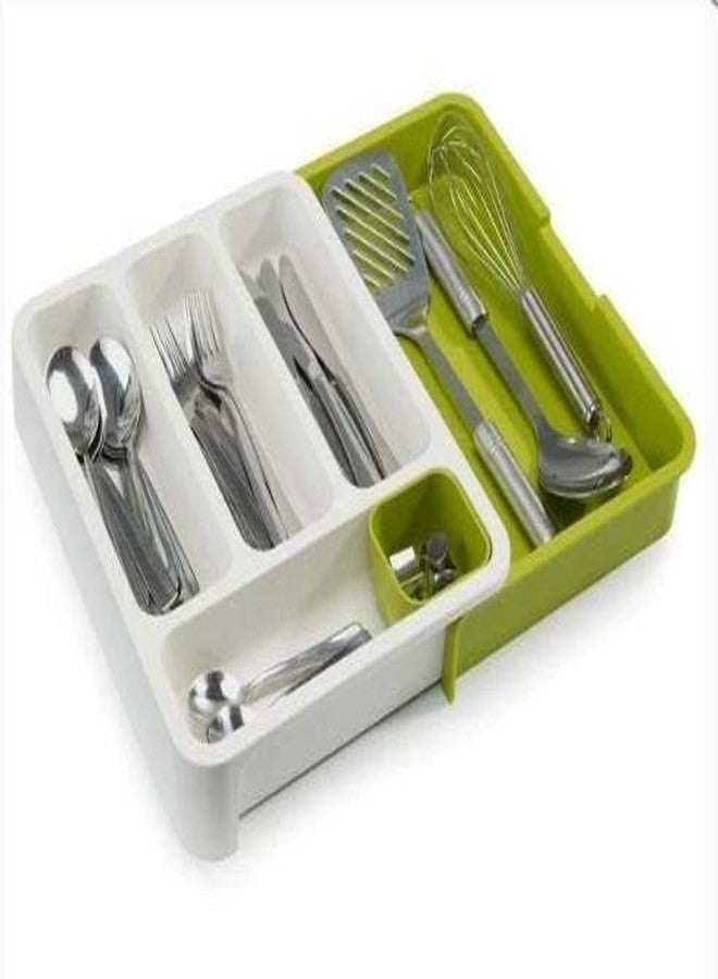 Tuzech rawer Store Expandable Cutlery Tray Organiser - Green - Modern Home - Image 2