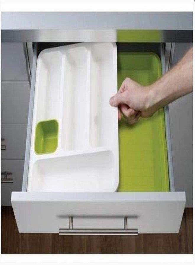 Tuzech rawer Store Expandable Cutlery Tray Organiser - Green - Modern Home - Image 3