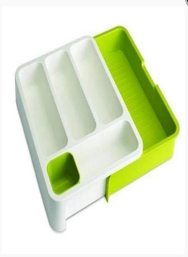 Tuzech rawer Store Expandable Cutlery Tray Organiser - Green - Modern Home - Image 4