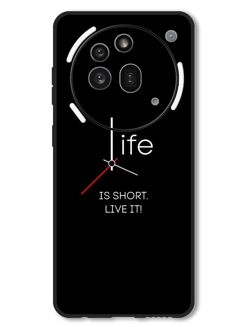 Theodor Case Compatible with Nothing Phone 3a Pro Protection Shockproof Bumper Cover Life is Short - Image 1