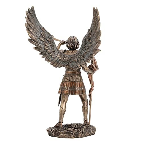 Veronese Design13 Inch Archangel Saint Gabriel Statue Cold Cast Resin Bronze Finish - Image 5