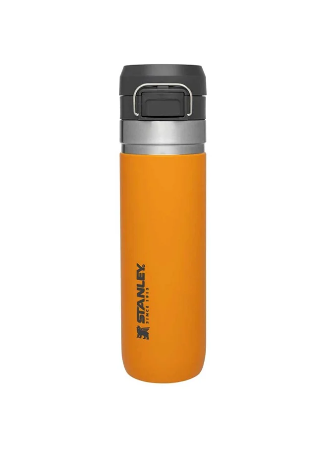 Stanley Stanley Quick Flip Water Bottle .71L / 24OZ Saffron â€“ Leakproof | Stainless Steel Water Bottle | Push Button Locking Lid | BPA FREE | Cup Holder Compatible | Dishwasher safe | Lifetime Warranty