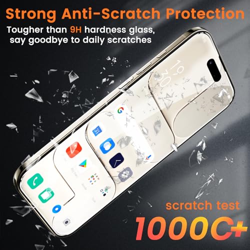 Lesakit 4 Pack Privacy Screen Protector for iPhone 17 Air 6.5-Inch with 4 Pack Camera Lens Protector, Anti Spy Tempered Glass Film 9H Hardness Bubble Free Case Friendly - Image 4