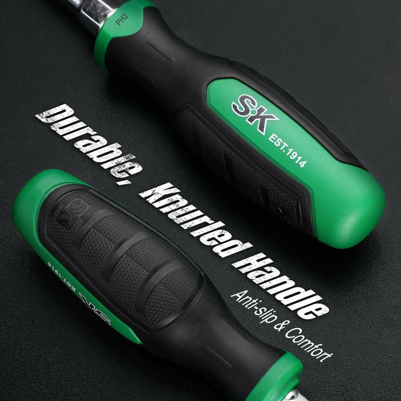 اس كي كي طقم مفكات فيليبس من SK مكون من 5 قطع، طقم مفكات مغناطيسية، مقبض SureGrip من فولاذ S2 - Image 5