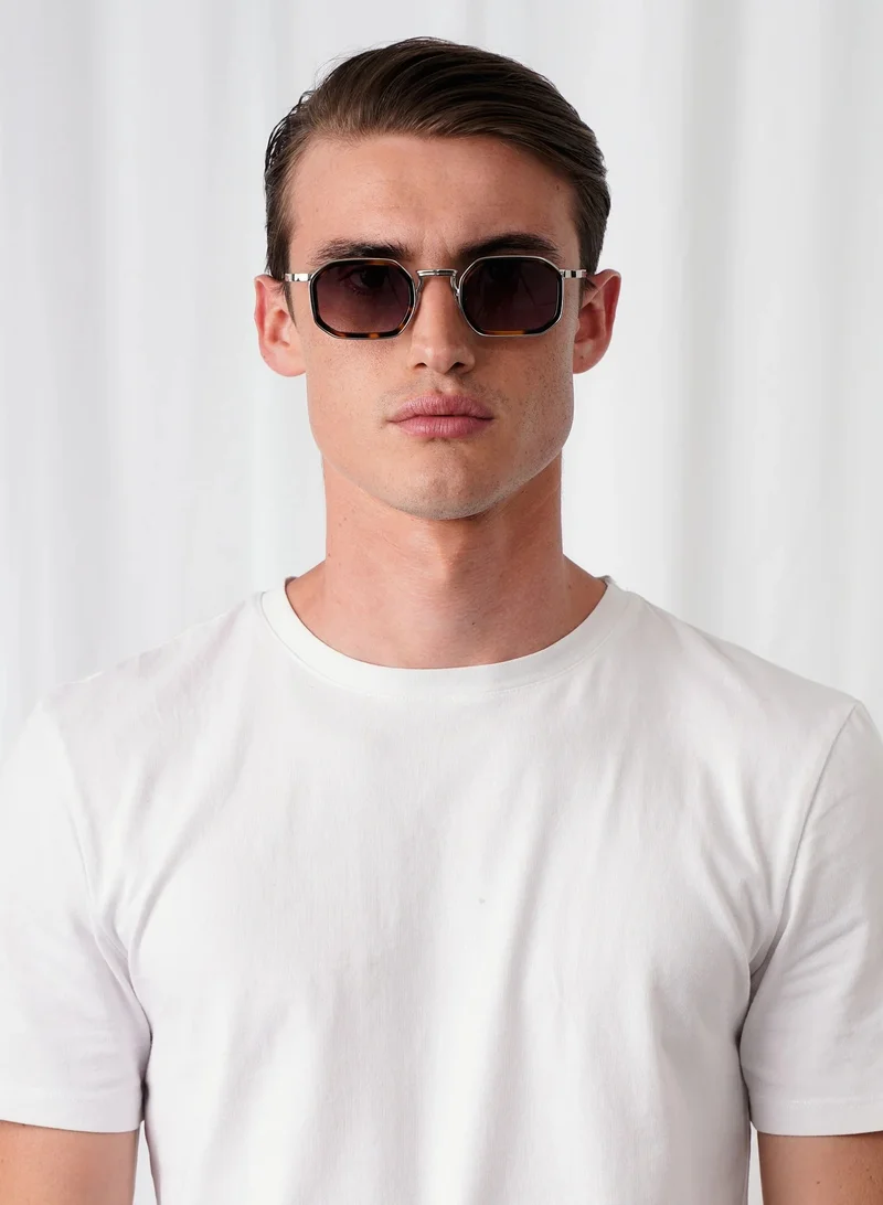 Explicit Poets Explicit Poets Unisex LEX Silver & Tortoise - Gradient Gray Stylish Sunglasses, A8EP7
