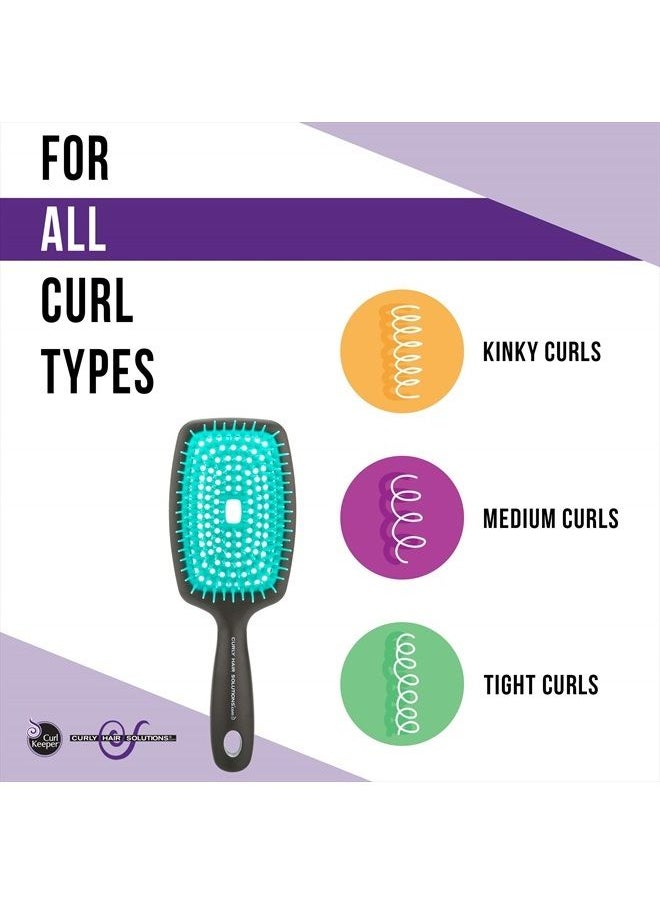 The Original FLEXY BRUSH (Turquoise) For Detangling and Curl Clumping