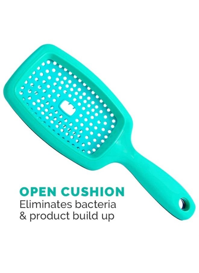 The Original FLEXY BRUSH (Turquoise) For Detangling and Curl Clumping