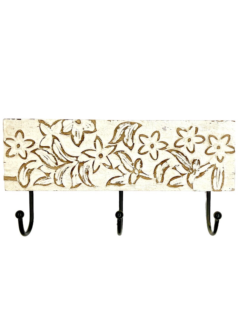 Souq DESIGNS - Clothes Hanger Rustic Wooden Design For Organizing Daily Accessories - Perfect Door Hook For Entryway And Hallway With Stylish Storage Solutions - Image 1