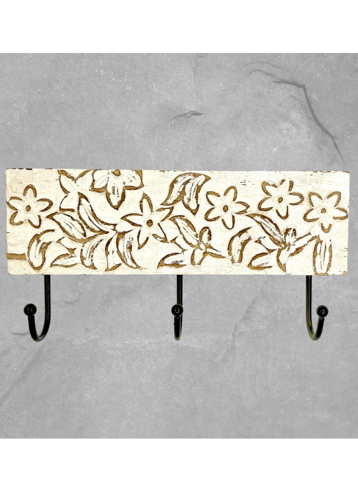Souq DESIGNS - Clothes Hanger Rustic Wooden Design For Organizing Daily Accessories - Perfect Door Hook For Entryway And Hallway With Stylish Storage Solutions - Image 1