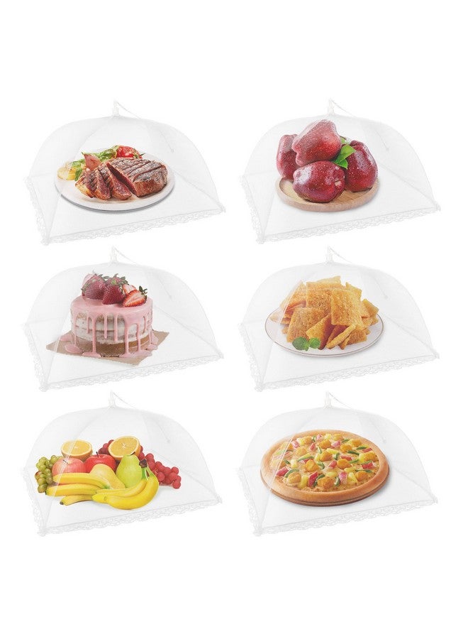 NEPAK 6 Large and Tall Food Covers, 17"x17" Food Tents Food Covers for Outdoors,Pop-up Mesh Food Covers Nets for Outside,Screen Tents,Parties Picnics, BBQ,Reusable and Collapsible - Image 1
