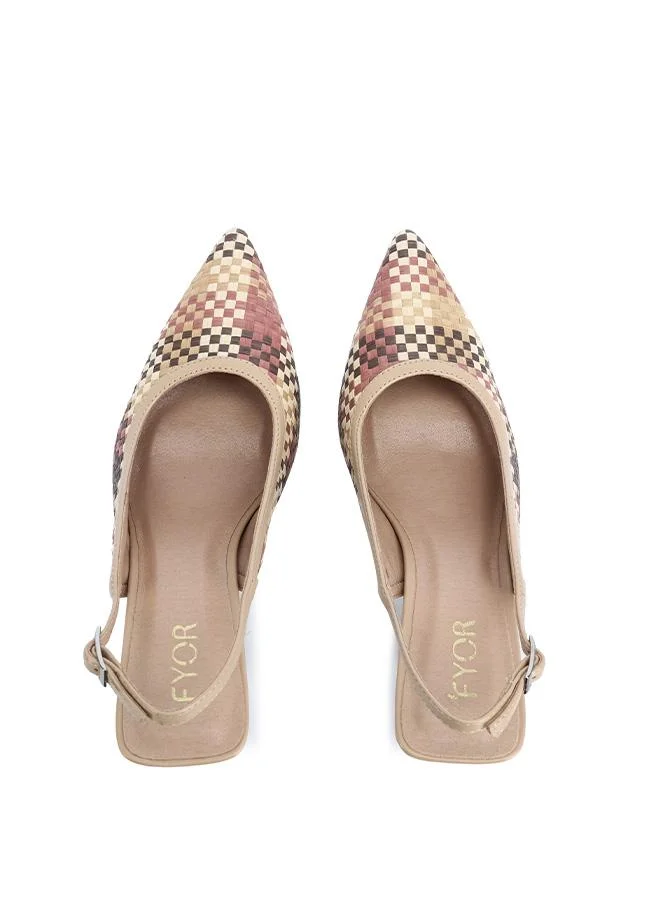 Fyor  Multi-Check Woven Slingback MC 016 for Women | Best Price UAE