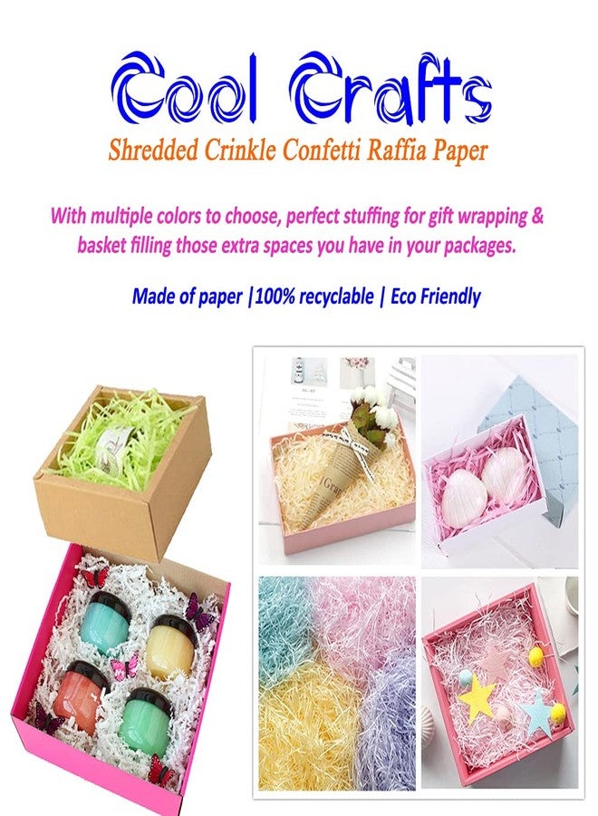 Cool Crafts ورق مجعد ممزق من كول كرافتس، قصاصات من الرافيا لتغليف الهدايا، حشو الصناديق، زينة عيد الفصح وعيد الميلاد، أعمال يدوية (أخضر، 100 غرام) - Image 5