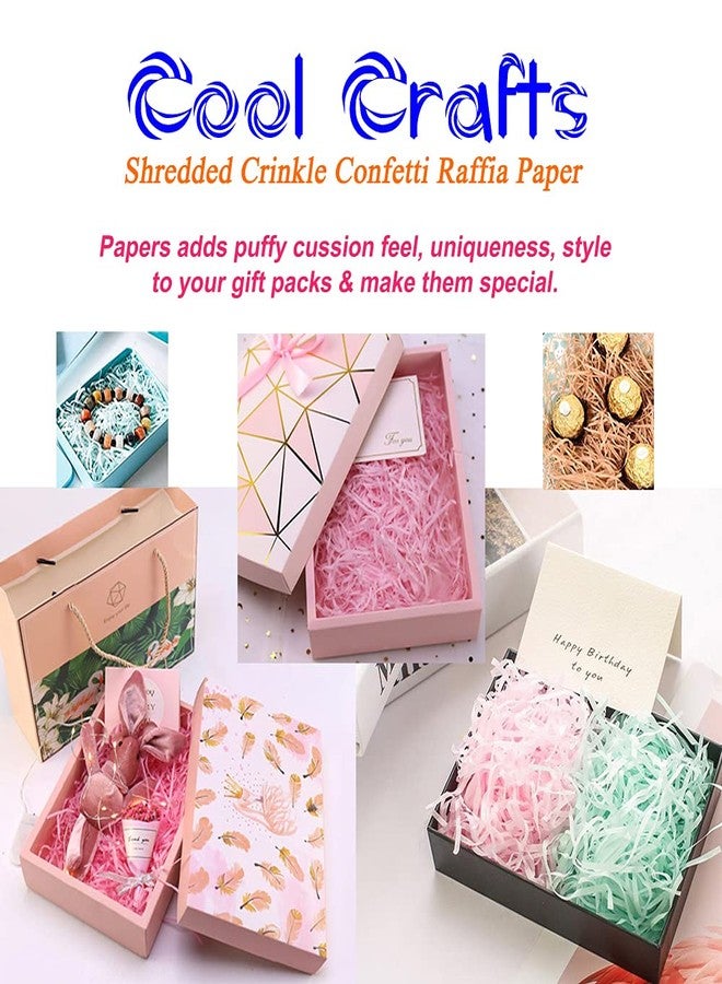 Cool Crafts ورق مجعد ممزق من كول كرافتس، قصاصات من الرافيا لتغليف الهدايا، حشو الصناديق، زينة عيد الفصح وعيد الميلاد، أعمال يدوية (أخضر، 100 غرام) - Image 4