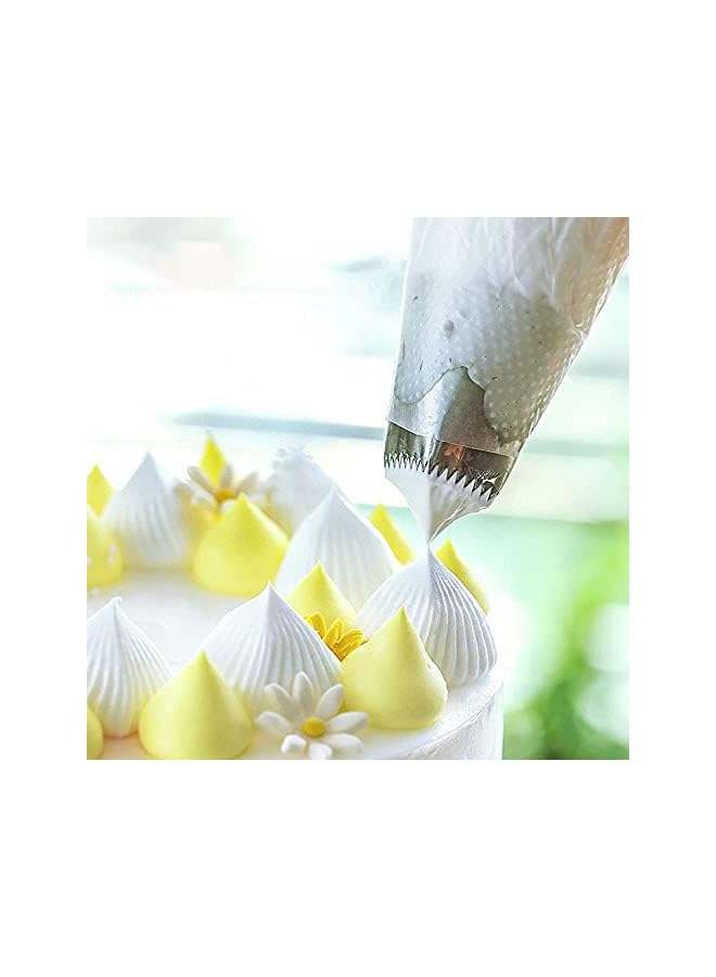 KASTWAVE أدوات تزيين الكعك، مجموعة نصائح التزيين، مستلزمات تزيين الكعك للخبز مع قابلة لإعادة الاستخدام، مجموعة نصائح تزيين الكعك، أدوات مطبخ من الفولاذ المقاوم للصدأ لتزيين الكعك، الكعك، الكب كيك (النوع 4) - Image 5