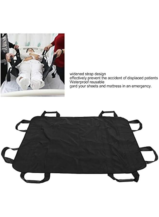 Arabest Waterproof Reusable Transfer Blanket with Widened Strap Design, Handles and Positioning Pad for Lifting Patients, Carrying Belt  - Image 3