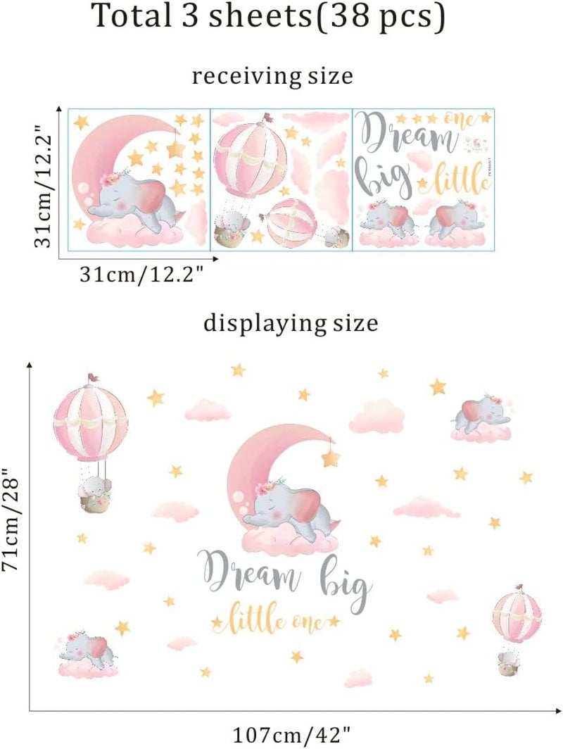 KAIRNE Elephant Nursery Wall Stickers - Image 4