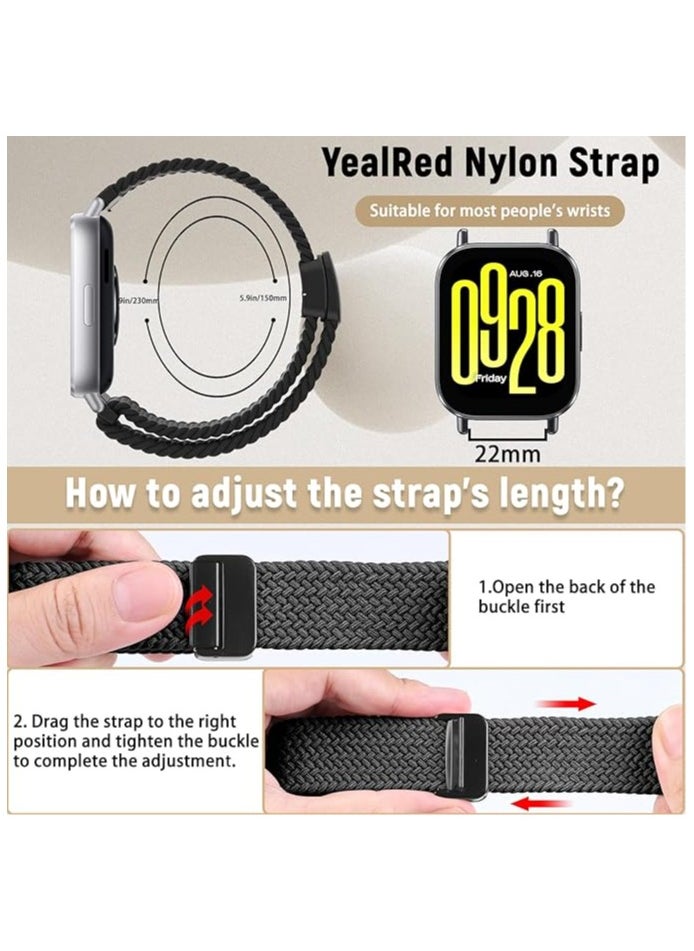 Nylon Braided Replacement Strap For Redmi Watch 5 Active/Redmi Watch 5 Lite 22mm