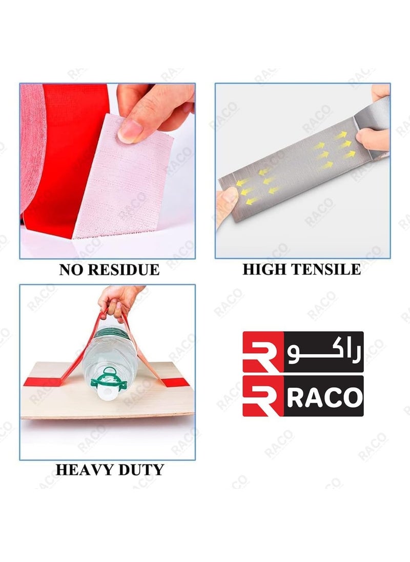 RACO - RACO Duct/Cloth Tapes Strong Adhesive Tape for Sealing, Patching, Securing Cables and Labelling, Heavy Duty Tape for Indoor & Outdoor Use 50mmx25M (Green) - Image 1