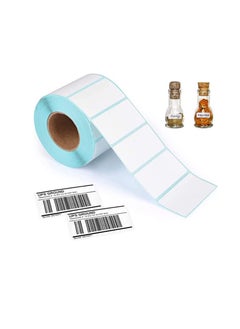 Y&D Plain white sticky labels, 800 pcs Blank Thermal Label Stickers Self Adhesive Address Labels Roll Price for Jars Printer Freezer(60 x 30mm) 