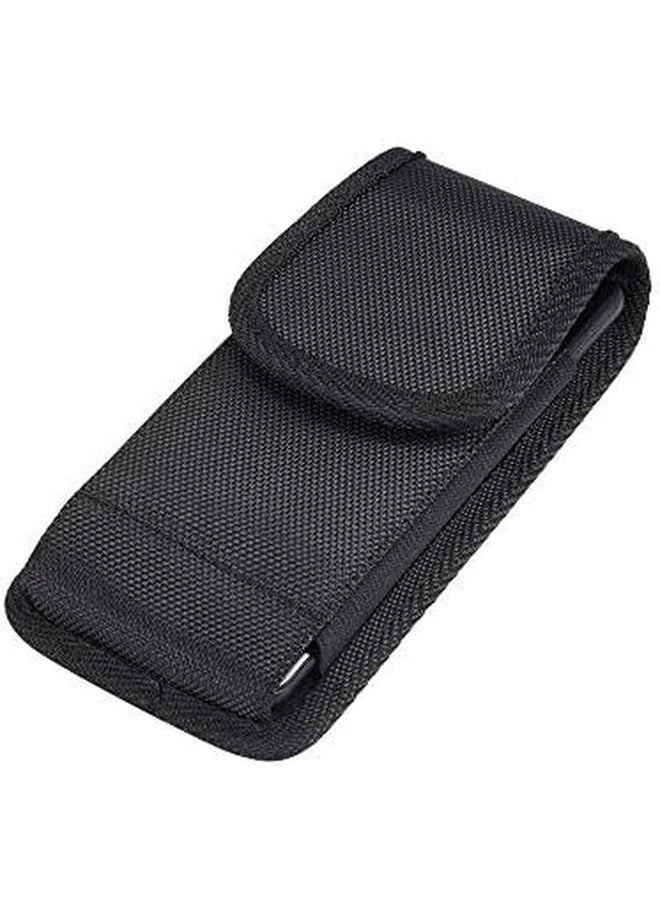 erorex - Nylon Belt Holster With Metal Clip And Card Holder For Kyocera Android One X3 Td Lte Jp X3 Kc Black - Image 1