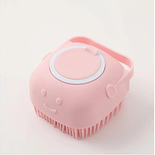 T TOPLINE Soft Silicone Bath Brush With Hooks Baby Showers silicon Cleaning Brushes Massage Skin Scrubber Can Fill Shampoo - Image 1