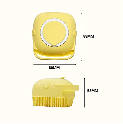 T TOPLINE Soft Silicone Bath Brush With Hooks Baby Showers silicon Cleaning Brushes Massage Skin Scrubber Can Fill Shampoo - Image 5