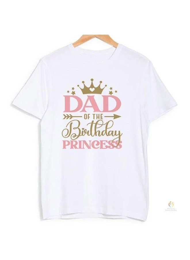 Matching Family Outfits Birthday Princess Family Matching T-Shirts – Printed Casual White Tees | Matching Family Outfit for Photos & Parties | High-Quality Breathable Cotton Fabric, Available in Multiple Sizes