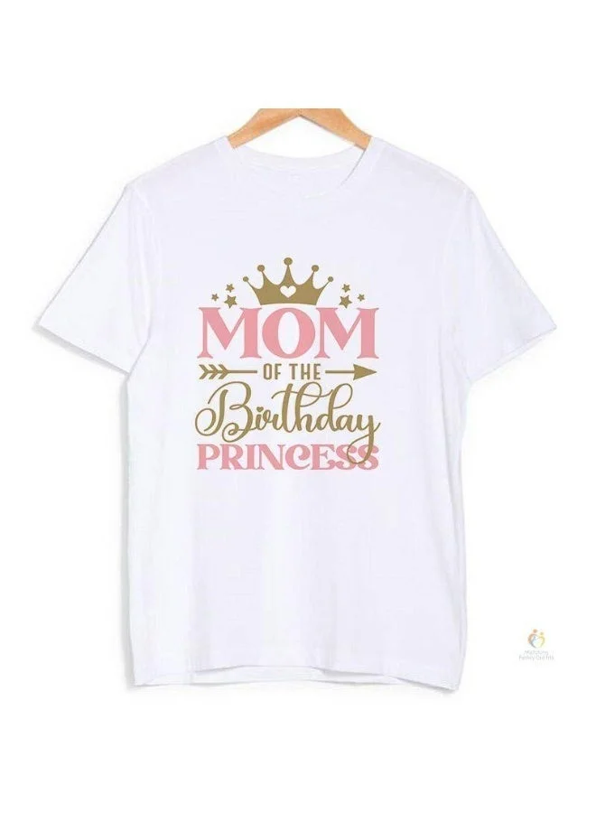 Matching Family Outfits  Birthday Princess Family Matching T-Shirts – Printed Casual White Tees | Matching Family Outfit for Photos & Parties | High-Quality Breathable Cotton Fabric, Available in Multiple Sizes  | Best Price UAE