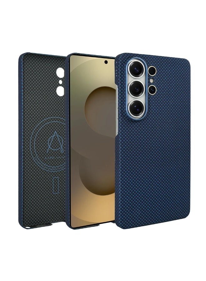 A-Case Desen Aramid Fiber Case for Samsung Galaxy S26 Ultra Ultra Slim Lightweight Protective Cover Scratch Resistant Woven Fiber Phone Case – Blue - Image 1