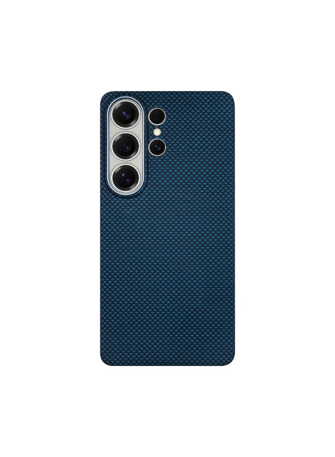 A-Case Desen Aramid Fiber Case for Samsung Galaxy S26 Ultra Ultra Slim Lightweight Protective Cover Scratch Resistant Woven Fiber Phone Case – Blue - Image 2
