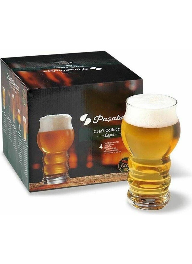 Paşabahçe 420685 Craft Lager Beer Glass 435CC 4-Piece  - Image 2