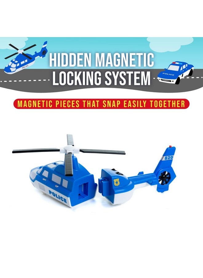 POPULAR PLAYTHINGS Mix or Match Vehicles, Magnetic Toy Play Set, Police - Image 4