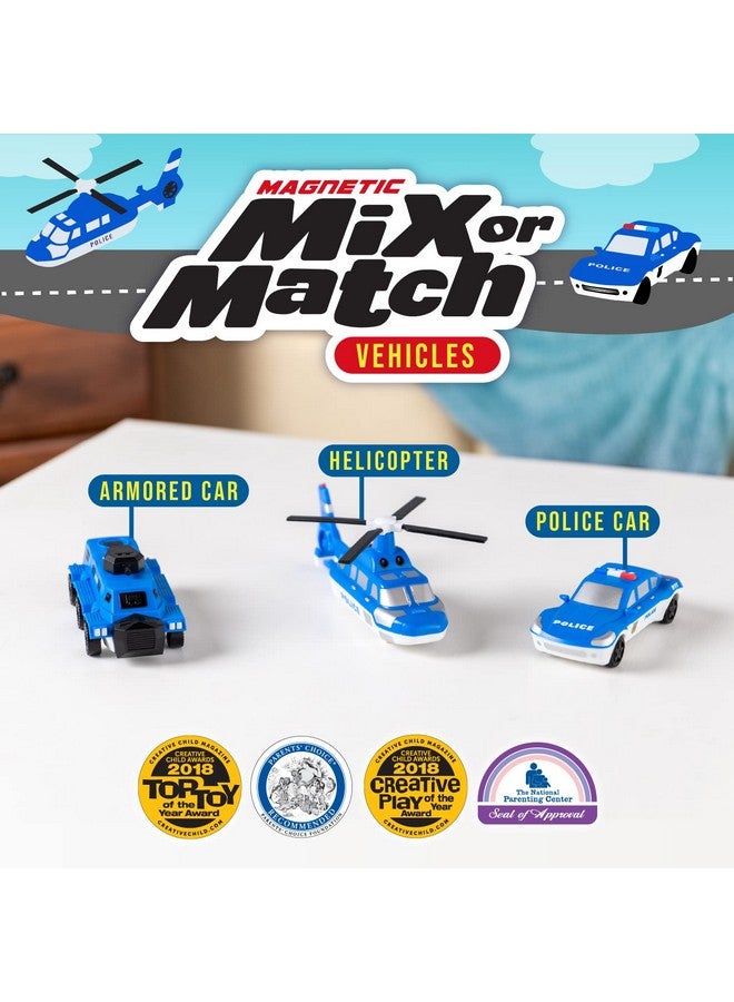 POPULAR PLAYTHINGS Mix or Match Vehicles, Magnetic Toy Play Set, Police - Image 2