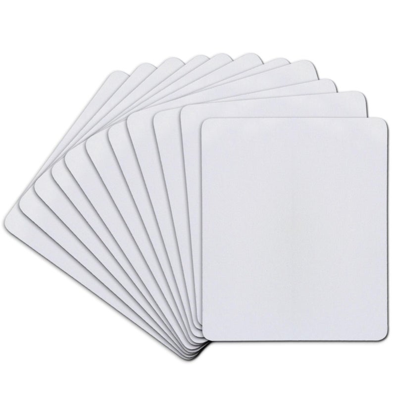 A-SUB Sublimation Mouse Pad Blank Rectangular Blanks 3mm Thick for Transfer Heat Press Printing Crafts 9.4x7.9x0.12 Inches White 11pcs - Image 1