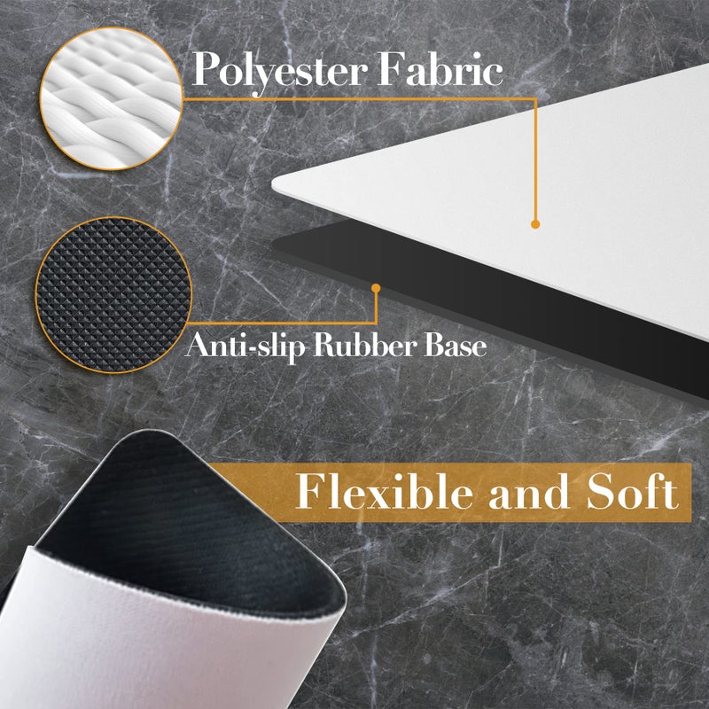 A-SUB Sublimation Mouse Pad Blank Rectangular Blanks 3mm Thick for Transfer Heat Press Printing Crafts 9.4x7.9x0.12 Inches White 11pcs - Image 3