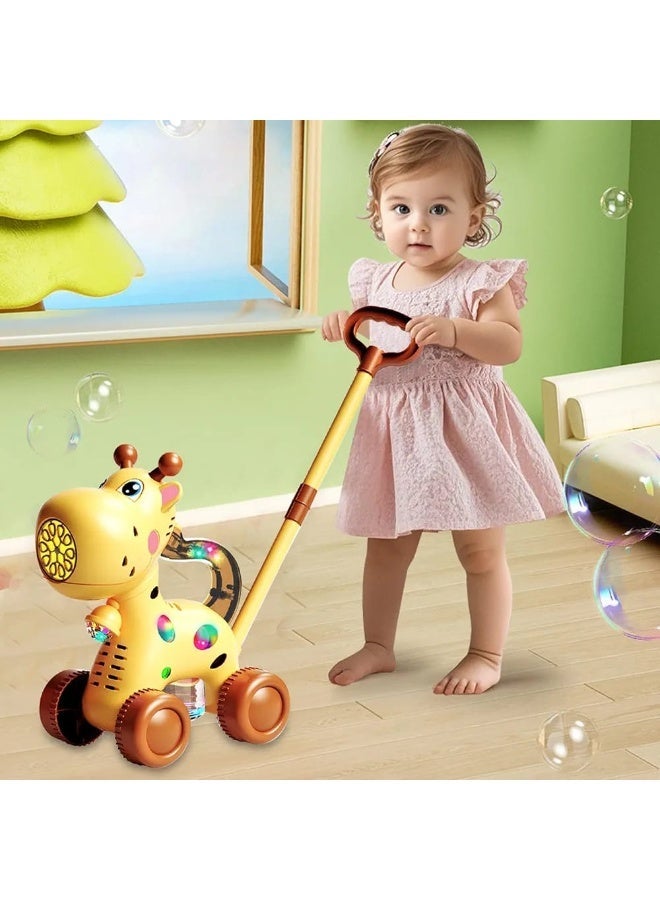 Automatic Bubble Machine for Kids, Kids Soap Bubble Machine, Bubble Blower Toy for Children, Bubble Making Machine for Kids, Automatic Bubble Maker, Rechargeable Bubble Machine, Electric Bubble Blower Toy, Portable Bubble Machine for Kids, LED Bubble Machine Toy, Bubble Toy with LED Lights, Party Bubble Machine for Kids, Outdoor Bubble Maker Toy, Bubble Lawn Mower Machine, Bubble Mower Toy for Kids, Kids Lawn Mower Toy, Soap Bubble Making Lawn Mower, Bubble Cart Toy for Kids, Kids Bubble Car, Bubble Mower Cart, Push Bubble Toy for Children, Giraffe Bubble Machine, Giraffe Bubble Toy for Kids, Light Up Giraffe Bubble Machine, Automatic Giraffe Bubble Blower, Rechargeable Giraffe Bubble Maker, Kids Bubble Blowing Machine - Image 1