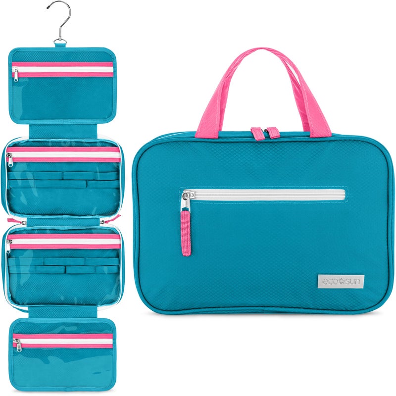 Eco Sun Hanging Travel Toiletry Bag â€” Designed in Hawaii â€” Water-resistant Travel Organizer for Bathroom Accessories - Image 1
