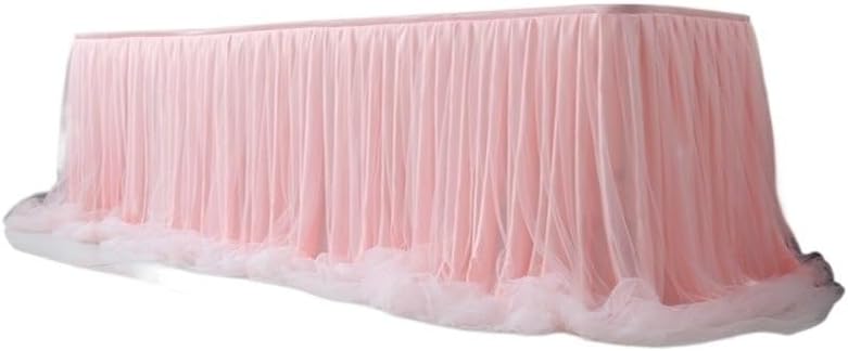 Table Skirt Tulle Tutu Table Skirt For Party Wedding Home Decoration Birthday Party/Table Skirt(Red) - Image 2