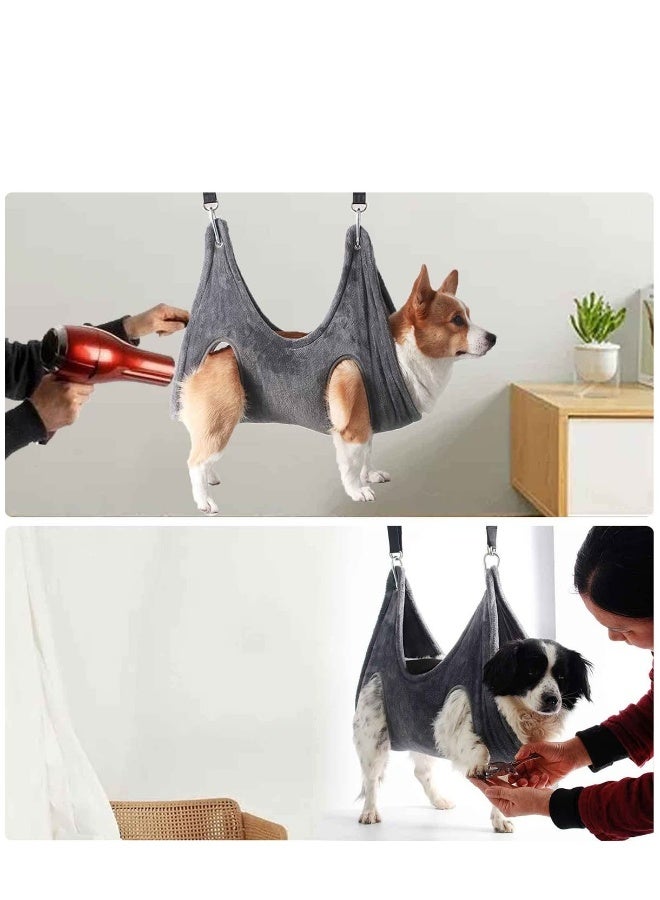 Generic Dog Grooming Hammock Nail Trimming Helper Dog Grooming Harness Multifunctional Restraints for Small Medium Large Dogs and Cats Bathing Washing Grooming and Trimming Nails  - Image 2