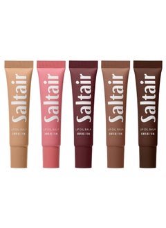 Saltair Saltair  Lip Oil Balm Conditioning Lip Oil  5 Pack  Essential Shades Bundle  Sheer Buildable Color  Coconut Oil  Shea Butter Lip Treatment  Coconut Vanilla Flavor  050 Fl Oz 25 Fl Oz 