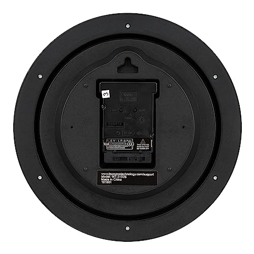 La Crosse Technology WT-3102S Atomic Analog Wall Clock, 10", Silver - Image 4