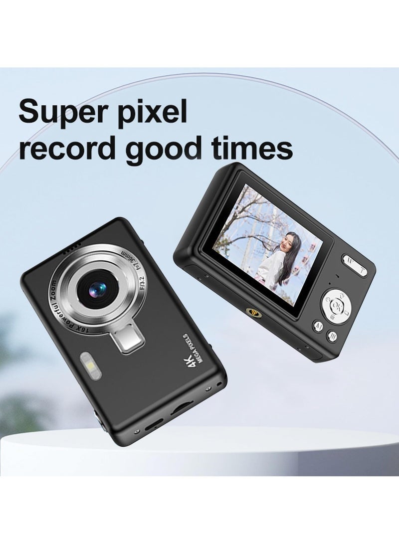 ASIV Digital Camera for Kids, Anti Shake Video Camera with 16X Zoom & 1080P, Point and Shoot Camera 32GB TF Card, Compact Small Camera for Boys Girls, Black - Image 3