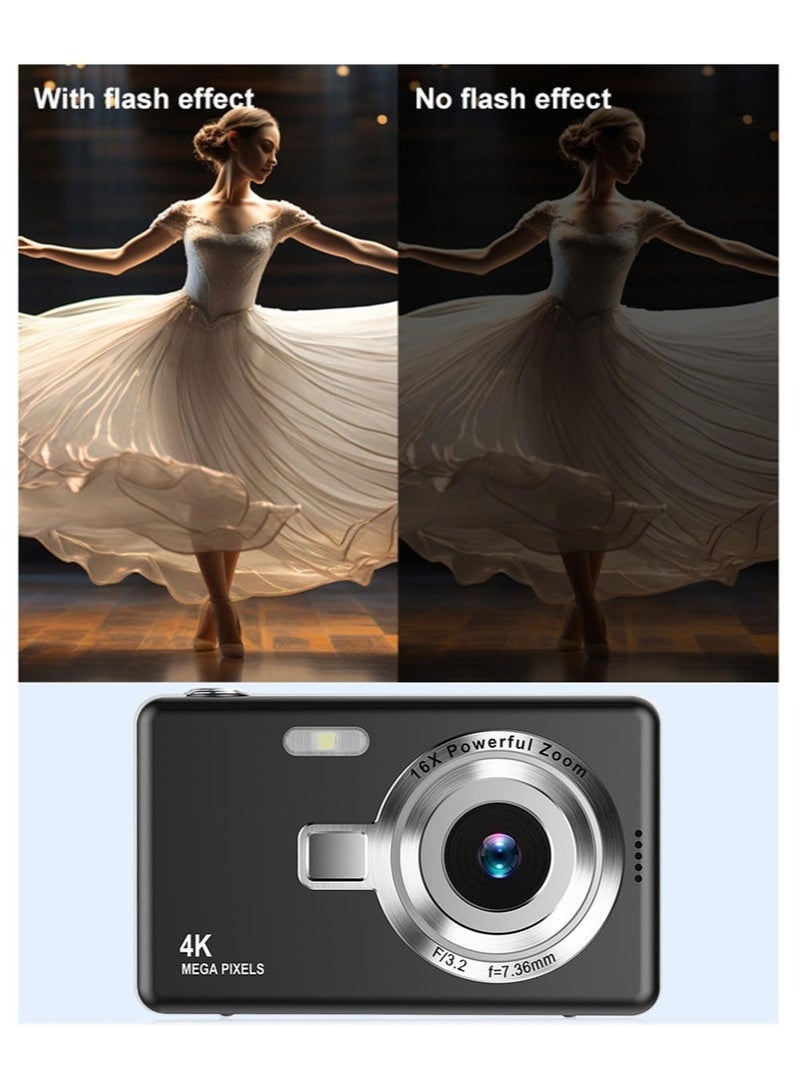 ASIV Digital Camera for Kids, Anti Shake Video Camera with 16X Zoom & 1080P, Point and Shoot Camera 32GB TF Card, Compact Small Camera for Boys Girls, Black - Image 5