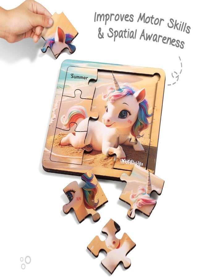 FIRSTCRY INTELLISKILLS Intelliskills Premium Jigsaw Puzzle for Kids, 36 Pcs Puzzle Set, Set of 4 Fun Learning & Educational Toy for Enhancing Concentration for Kids 3+ Years |Best Birthday Gift, BIS Certified (Unicorn) - Image 4